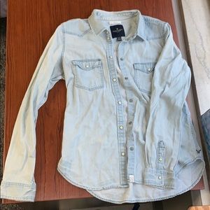 American Eagle denim flannel